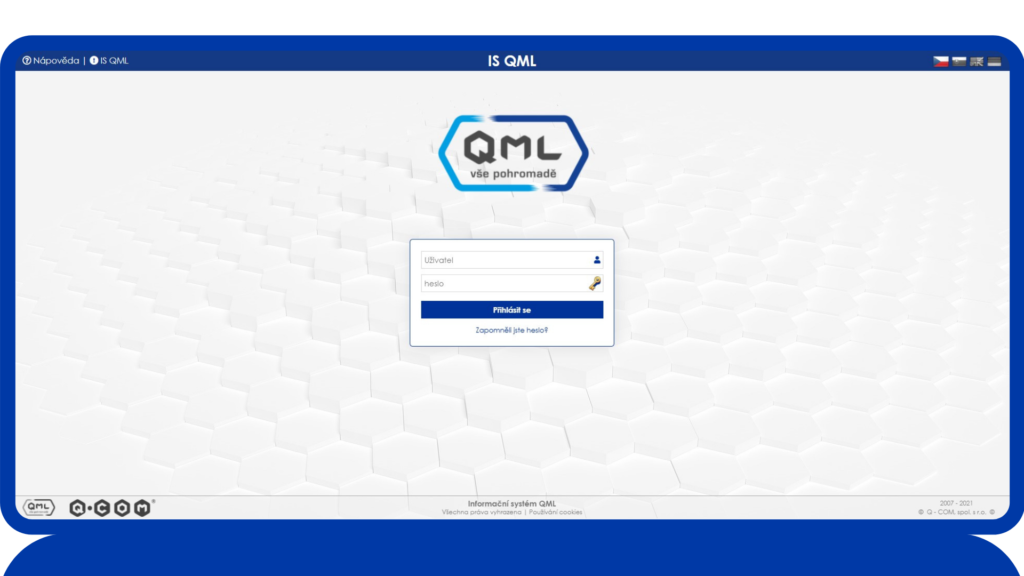 Přihlašovací obrazovka QML