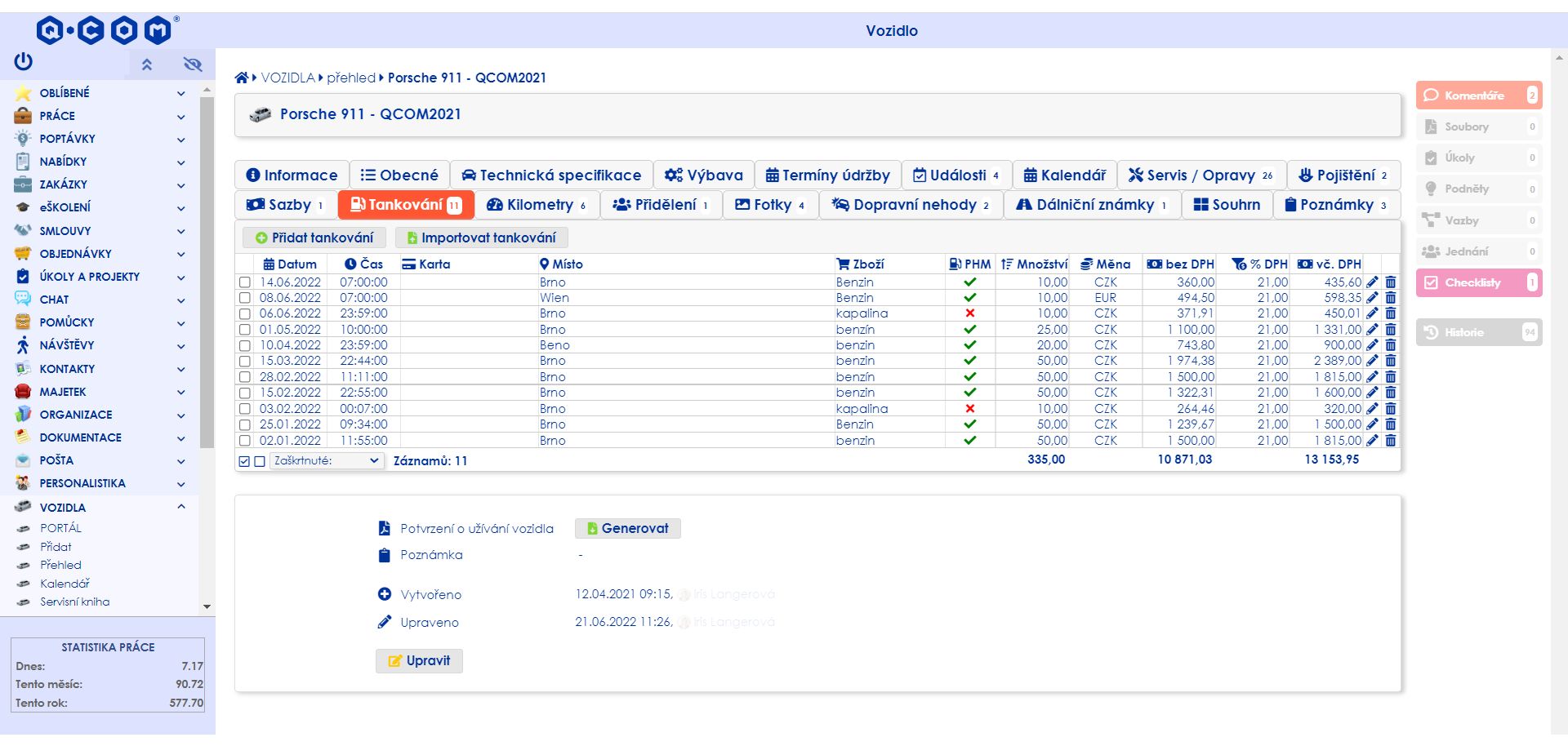 QML_detail vozidla_kilometry