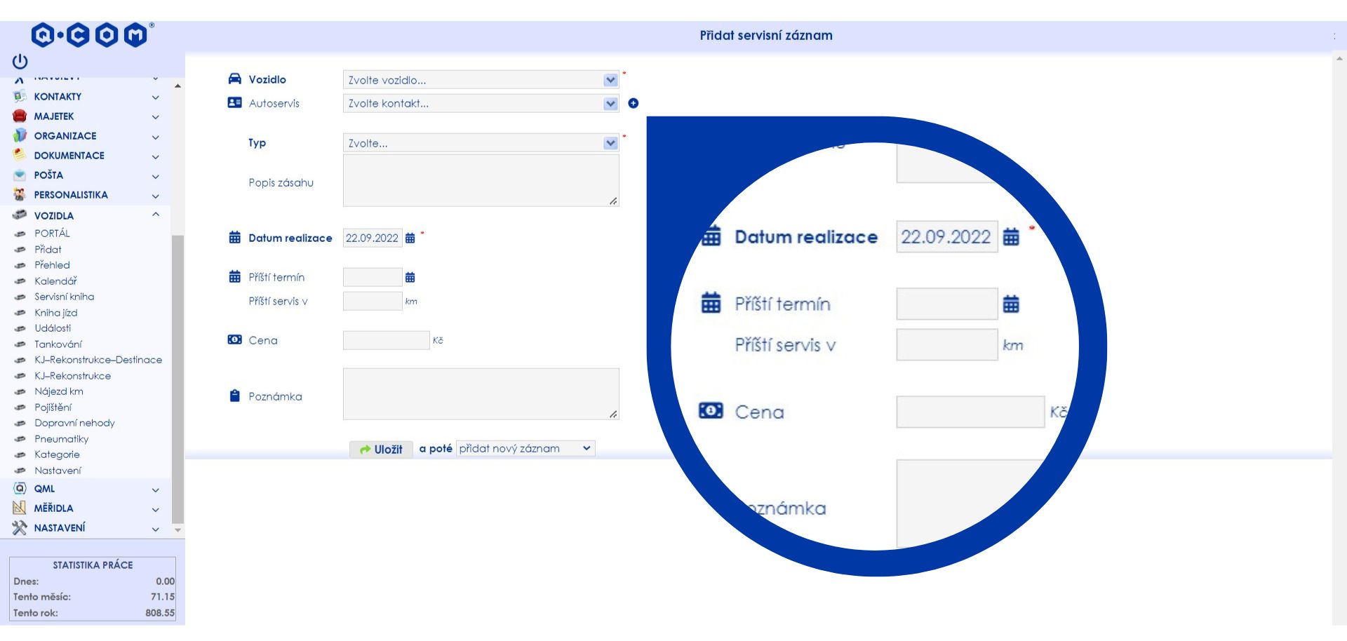 QML - vozidla - nový servis