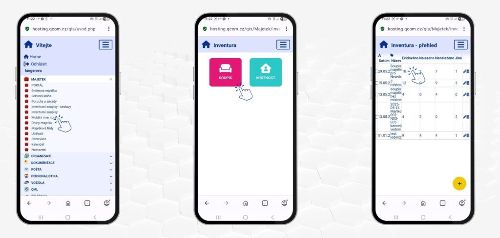 IS QML - inventurní soupis v mobilu