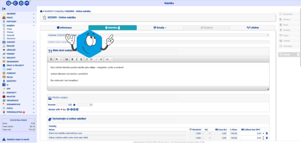 IS QML - Detaily nabídky