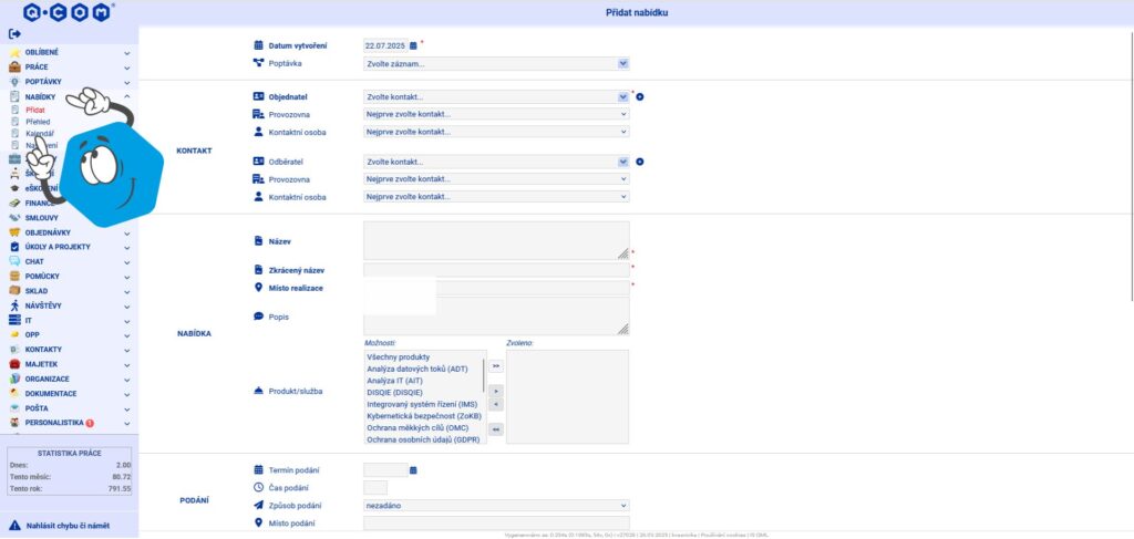 IS QML - přidat nabídku